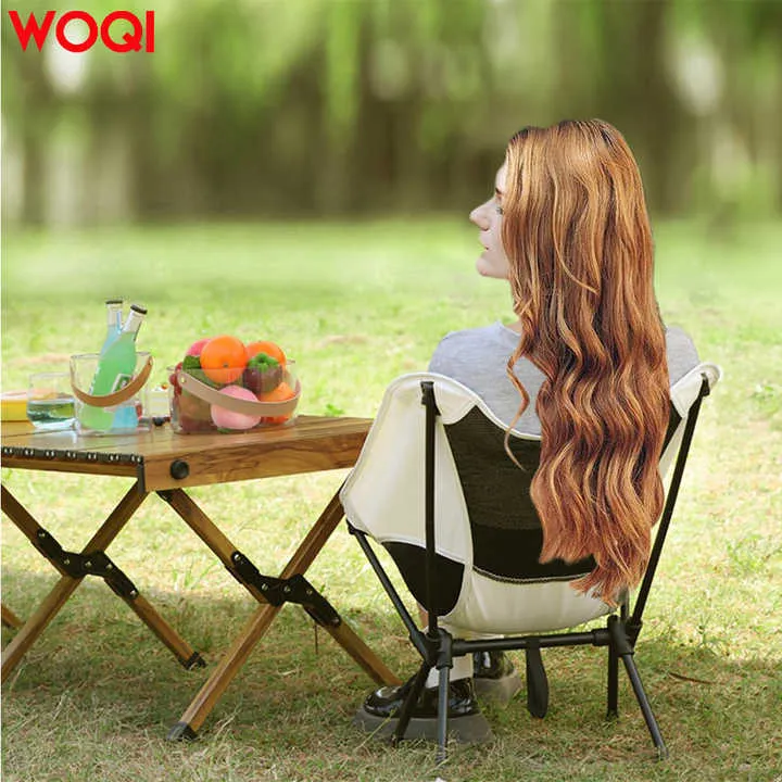 كرسي خارجي قابل للطي ومتنقل وخفيف الوزن . WOQI Portable Lightweight Folding Outdoor Chair Beach