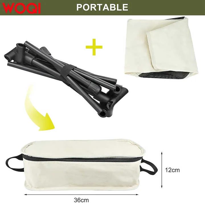 كرسي خارجي قابل للطي ومتنقل وخفيف الوزن . WOQI Portable Lightweight Folding Outdoor Chair Beach