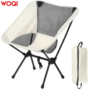 كرسي خارجي قابل للطي ومتنقل وخفيف الوزن . WOQI Portable Lightweight Folding Outdoor Chair Beach