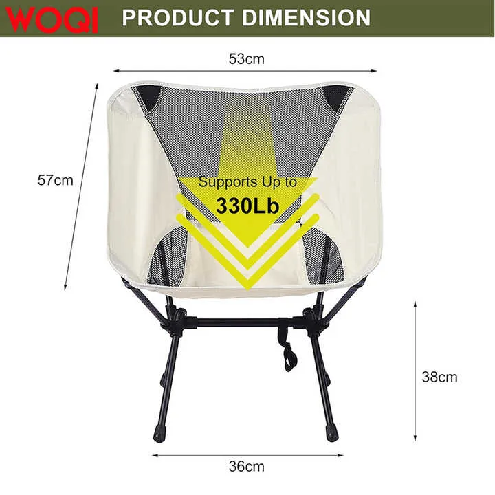 كرسي خارجي قابل للطي ومتنقل وخفيف الوزن . WOQI Portable Lightweight Folding Outdoor Chair Beach
