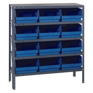 1239-209 | 12" x 36" x 39" Shelving Unit with 12 Bins