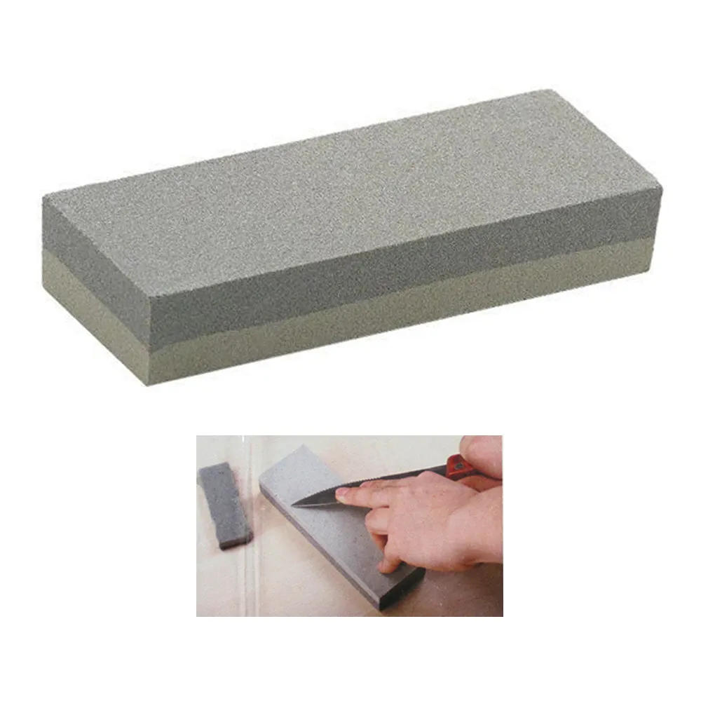 2 Pc 6" Aluminum Oxide Sharpening Stone Dual Grit Hone Knife Sharpener Fishing
