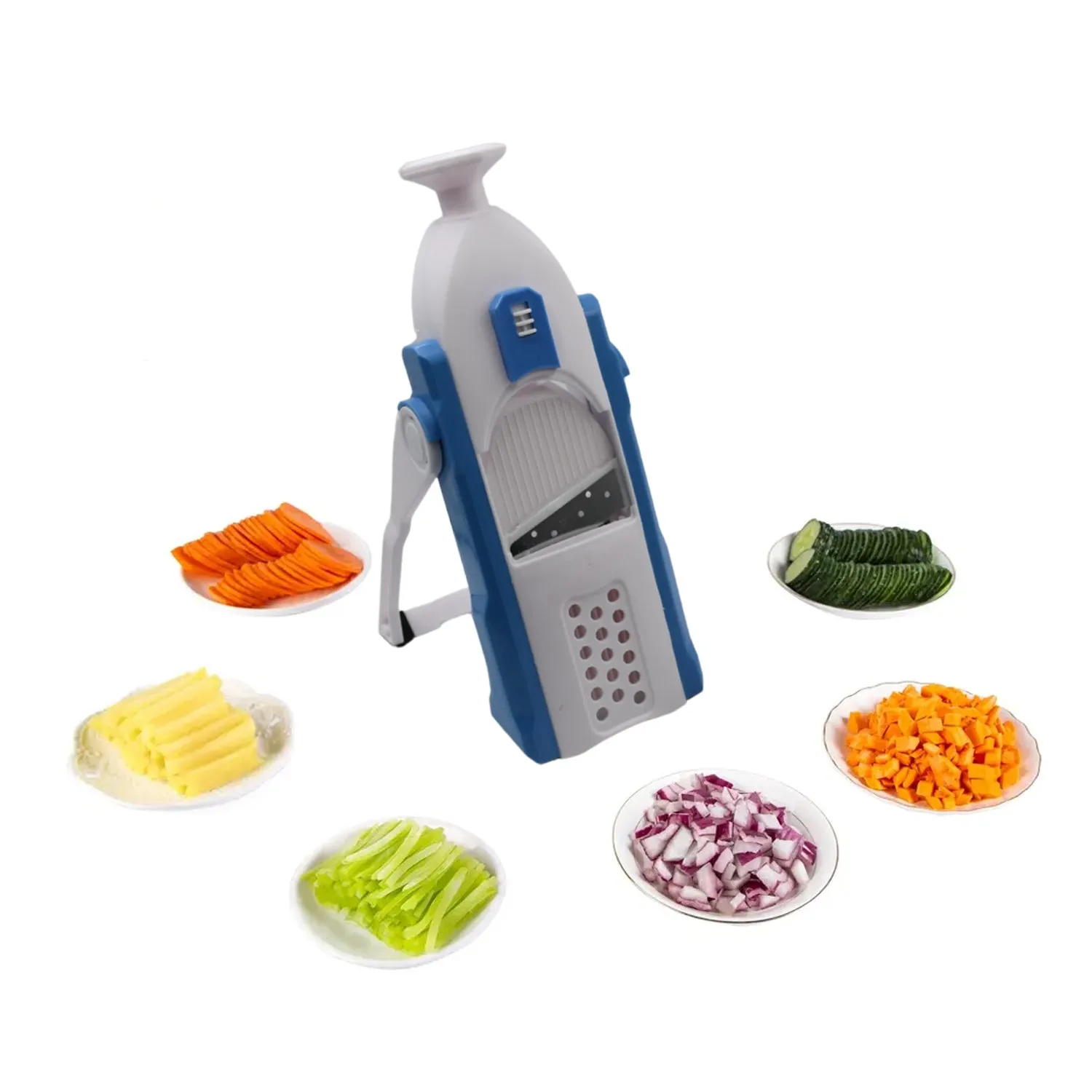 2803b  Multi-Function Time Saving Vegetable Slicer Cutter   Julienne 5-in-1 Food Vegetable Potato Chopper, Garlic Grinder