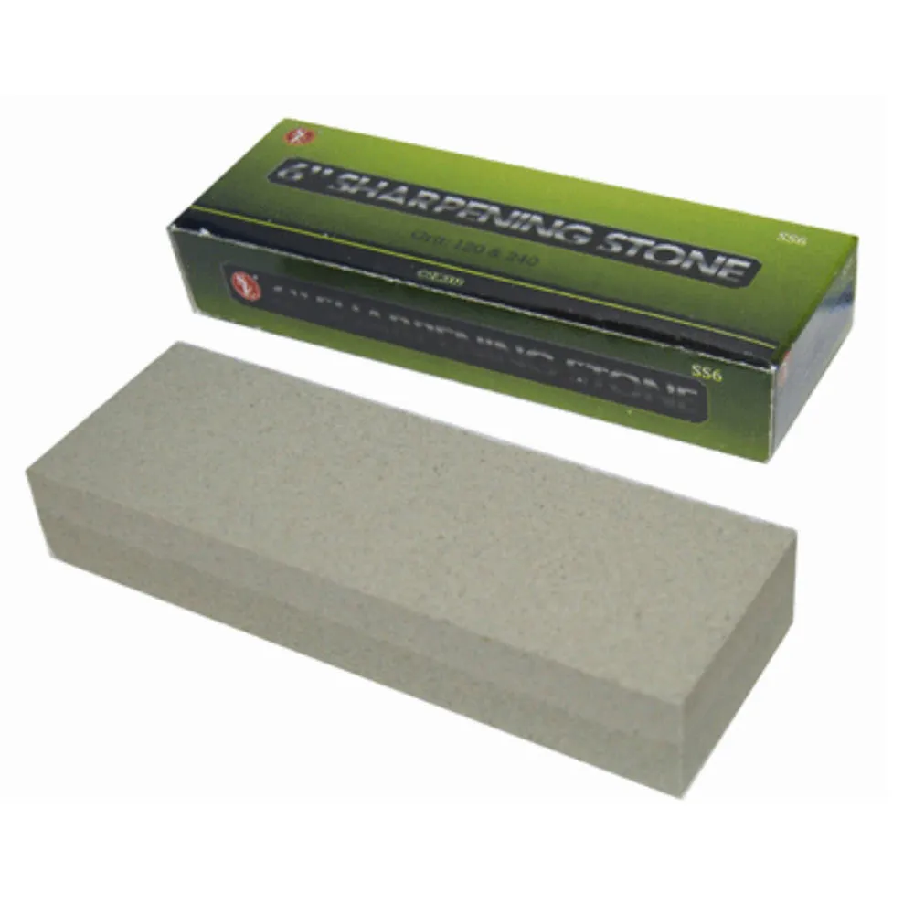 3 Pack 6" Aluminium Oxide Sharpening Stone Dual Hone Grit Knife Blade Sharpener