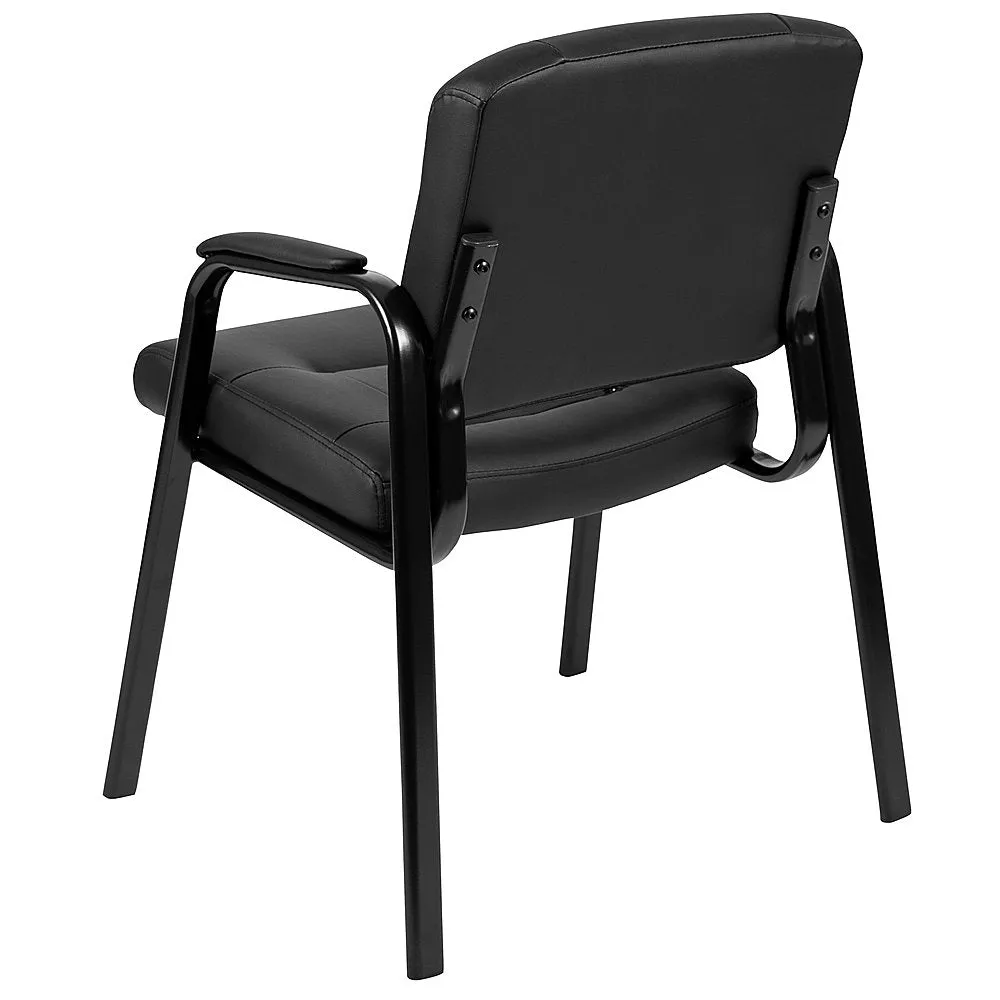 Alamont Home - Darwin  Contemporary Leather/Faux Leather Side Chair - Unupholstered - Black