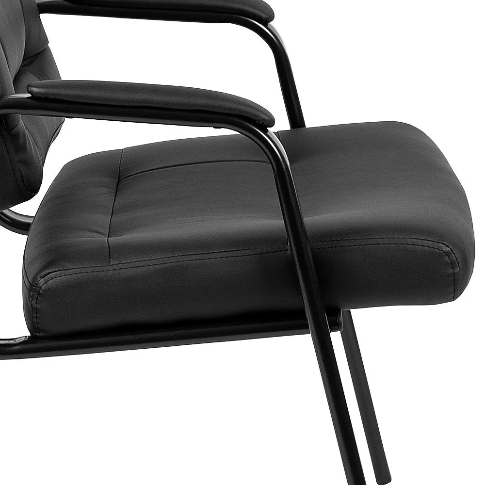 Alamont Home - Darwin  Contemporary Leather/Faux Leather Side Chair - Unupholstered - Black