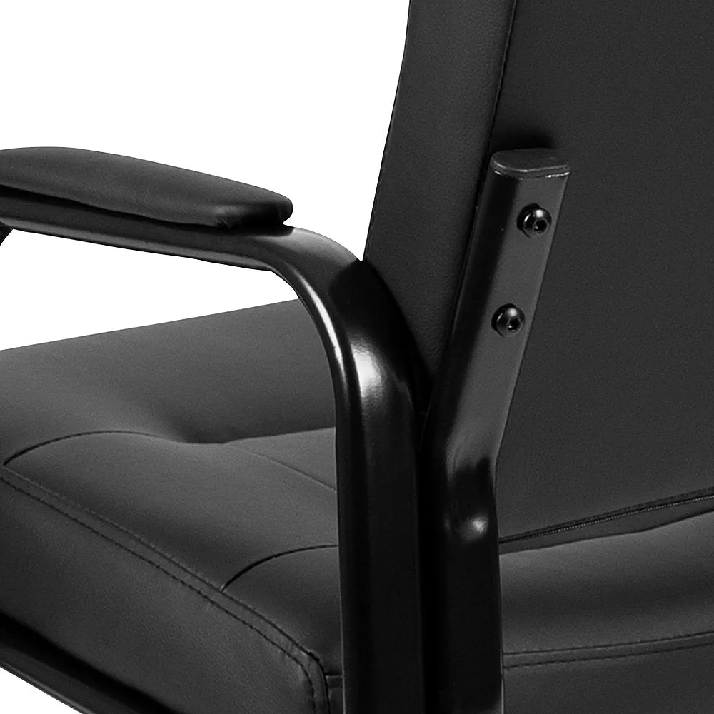 Alamont Home - Darwin  Contemporary Leather/Faux Leather Side Chair - Unupholstered - Black