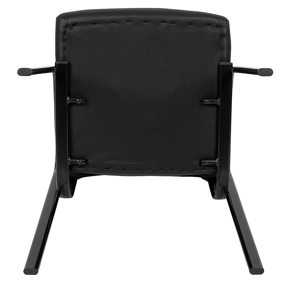 Alamont Home - Darwin  Contemporary Leather/Faux Leather Side Chair - Unupholstered - Black
