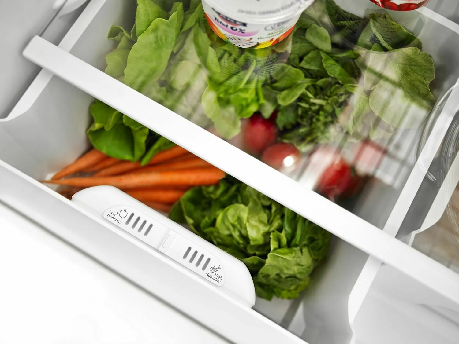 Amana ART308FFDM 30-Inch Wide Top-Freezer Refrigerator With Garden Fresh Crisper Bins - 18 Cu. Ft. - Monochromatic Stainless Steel