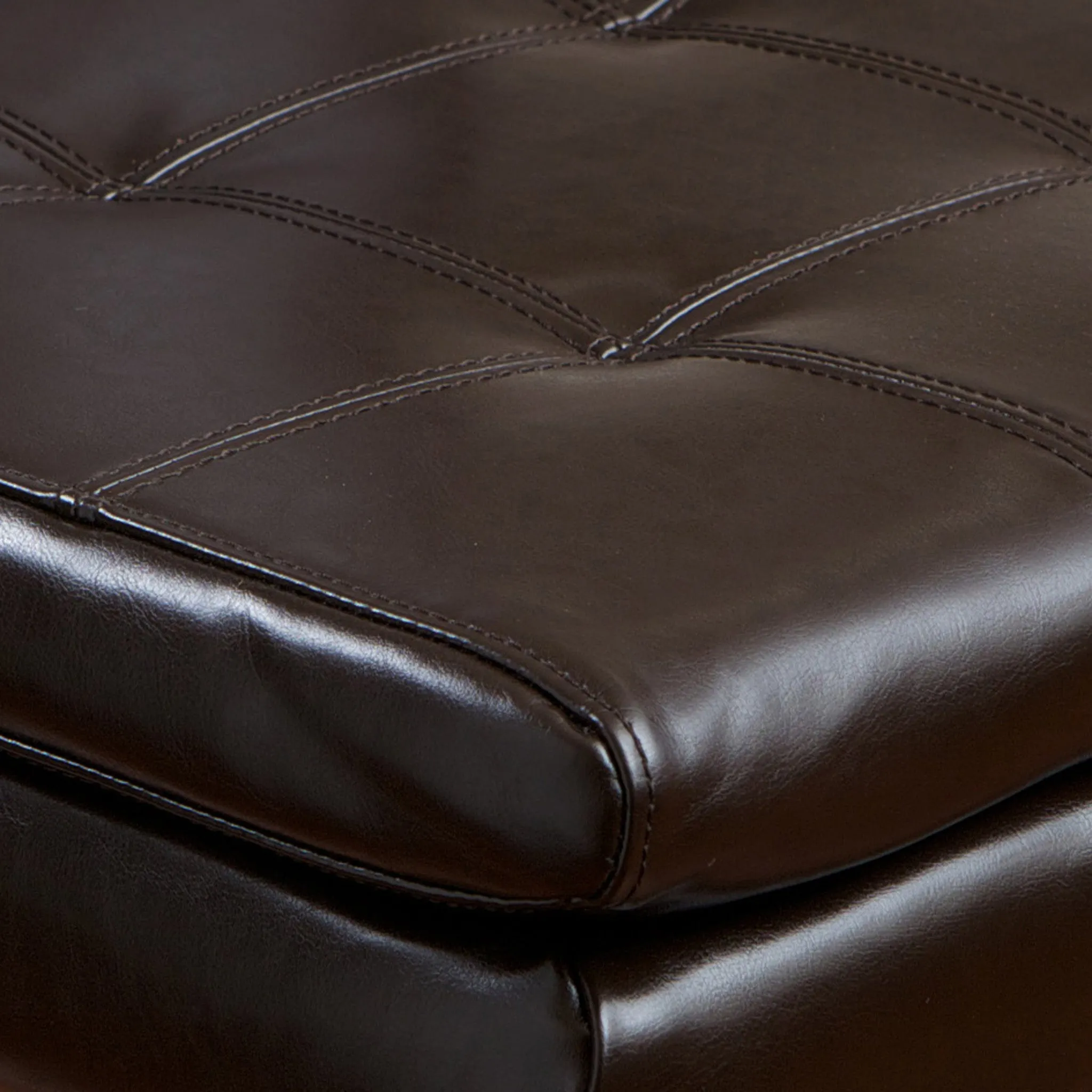 Barrington Contemporary Tufted Bonded Leather Dining Chairs (Set of 2)