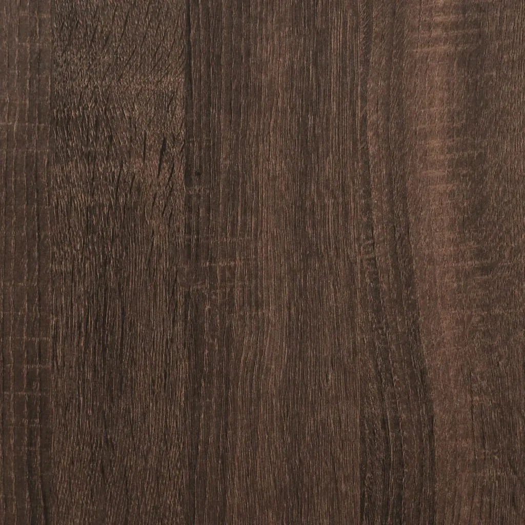 Bed Frame Brown Oak 160x200 cm Engineered Wood and Metal