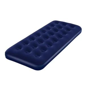 Bestway Comfort Quest Inflatable Flocked Air Bed Mattress Single - blue