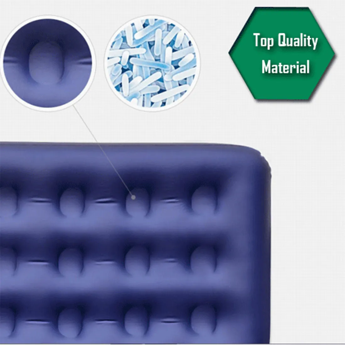 Bestway Comfort Quest Inflatable Flocked Air Bed Mattress Single - blue