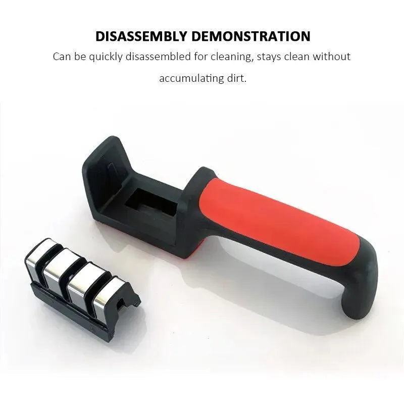 Black Knife Sharpener: Effortless Sharpening & Multi-Functional Kitchen Tool