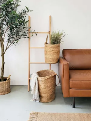 Braided Jute Wall Hanging Basket  Chic Storage