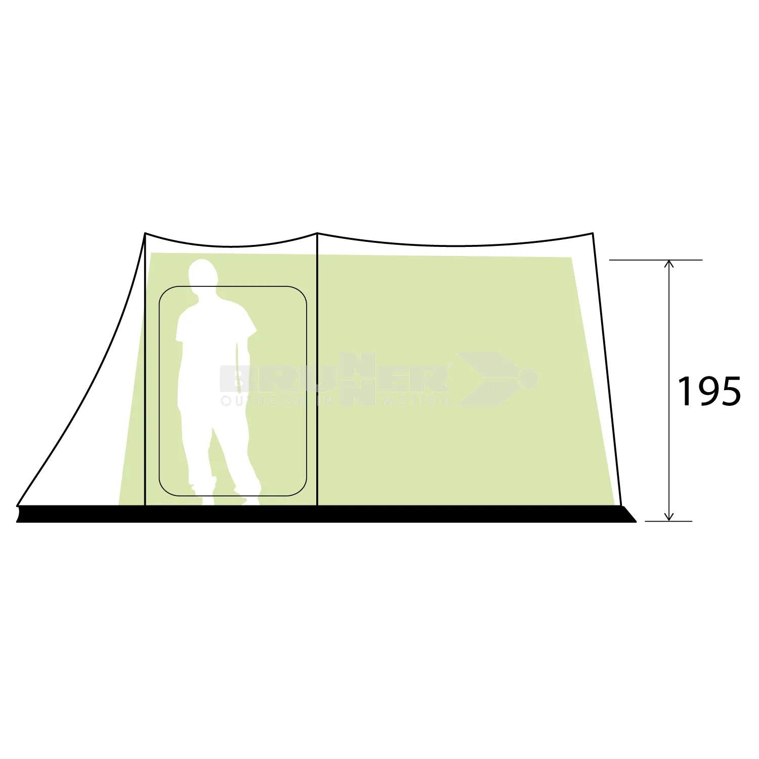 BRUNNER ARQUS OUTDOOR 5 Tenda a tunnel a doppio ingresso