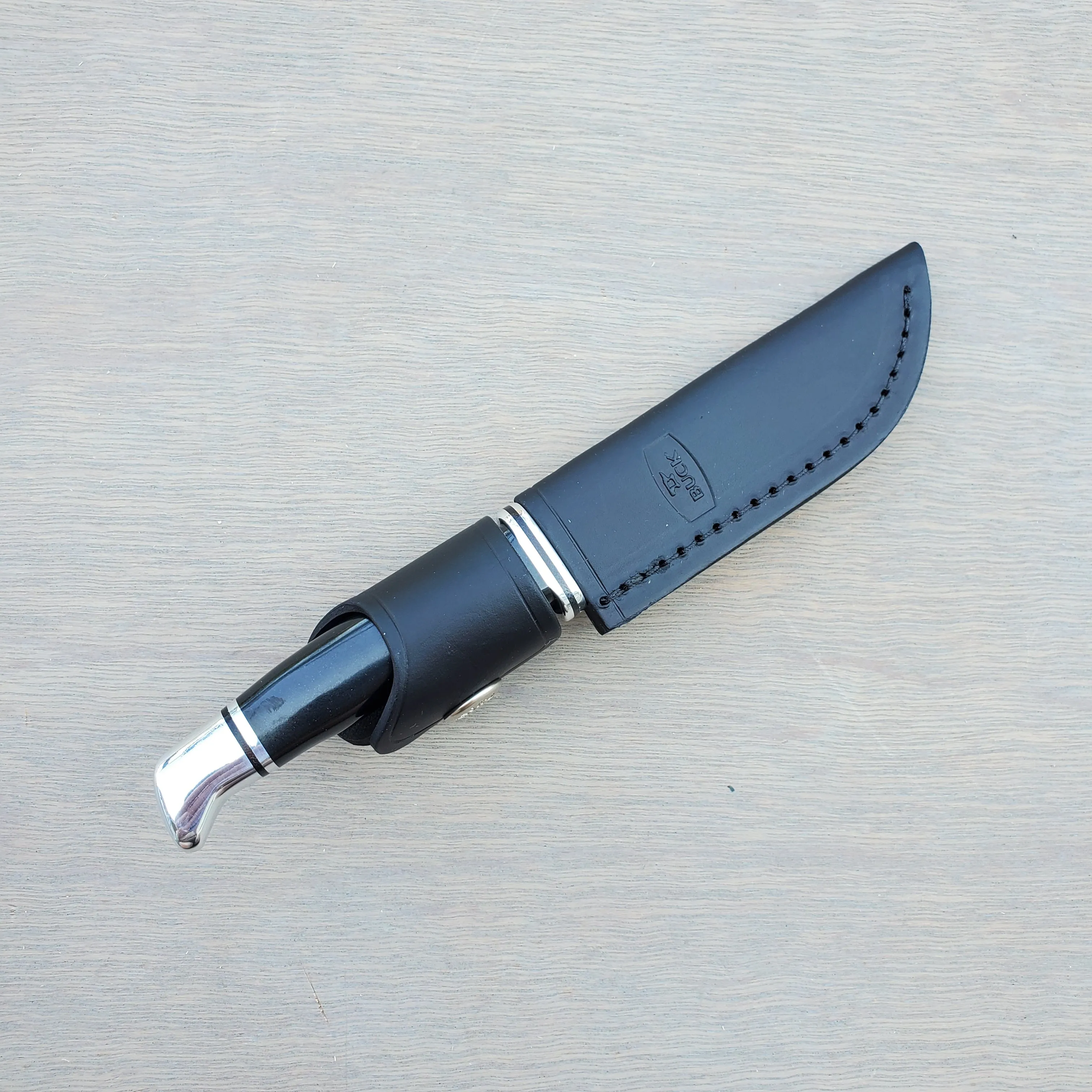 Buck 102 Woodsman 4" Knife with Leather Sheath