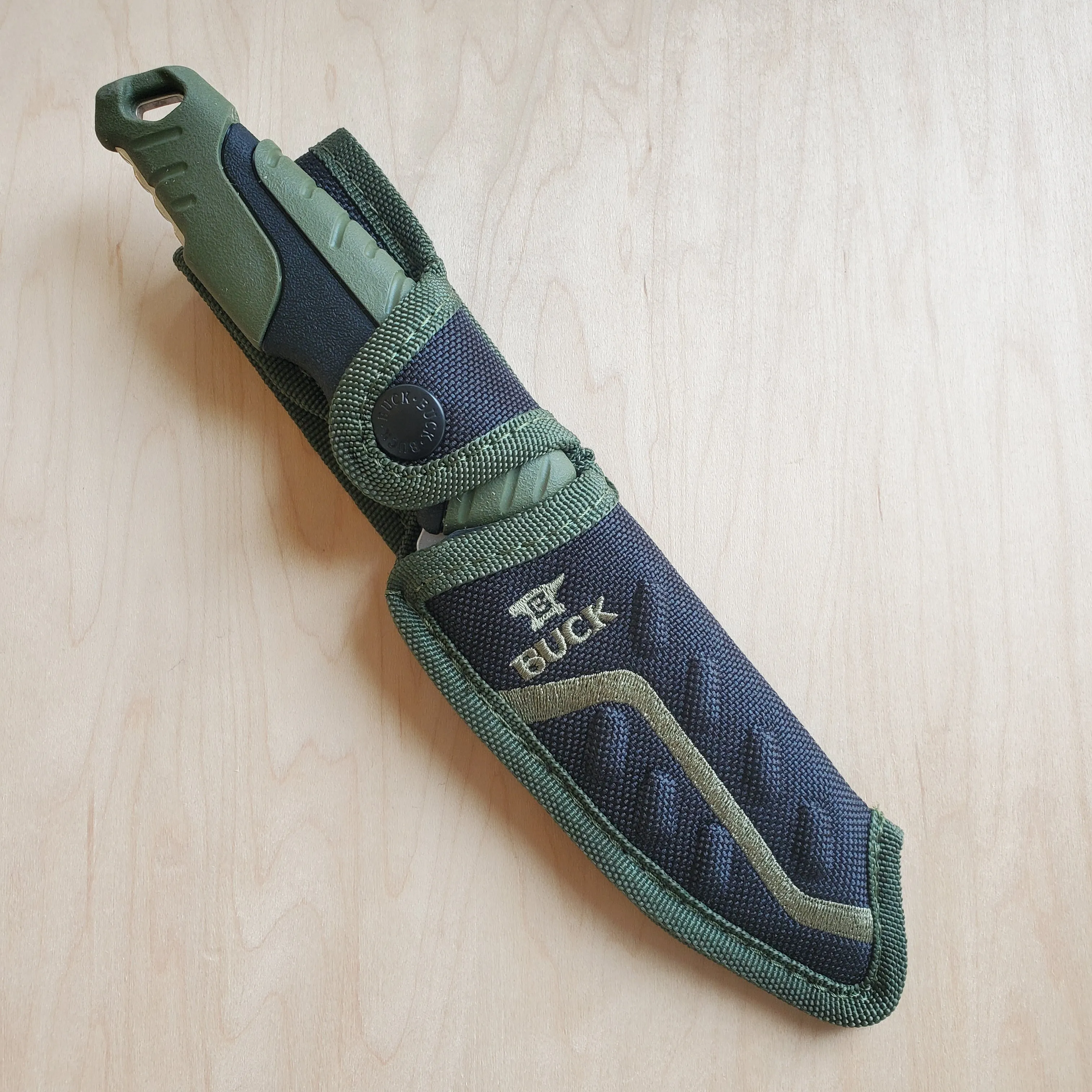 Buck 656 Large Pursuit Drop Point Hunting Knife - Green