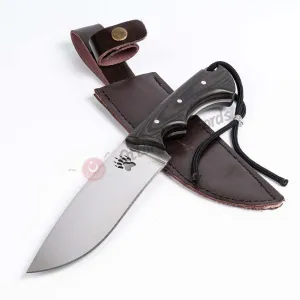 Bushcraft Knife With Werzalit Handle and Bear Paw 11.8"
