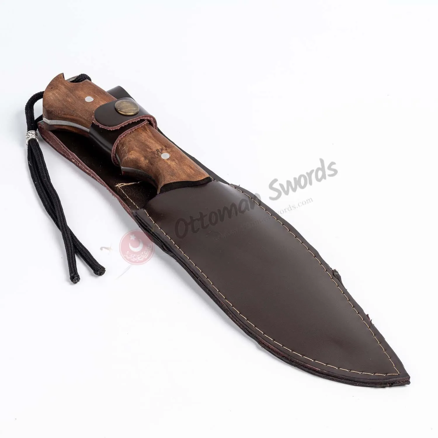 Bushcraft Knife With Werzalit Handle and Bear Paw 11.8"