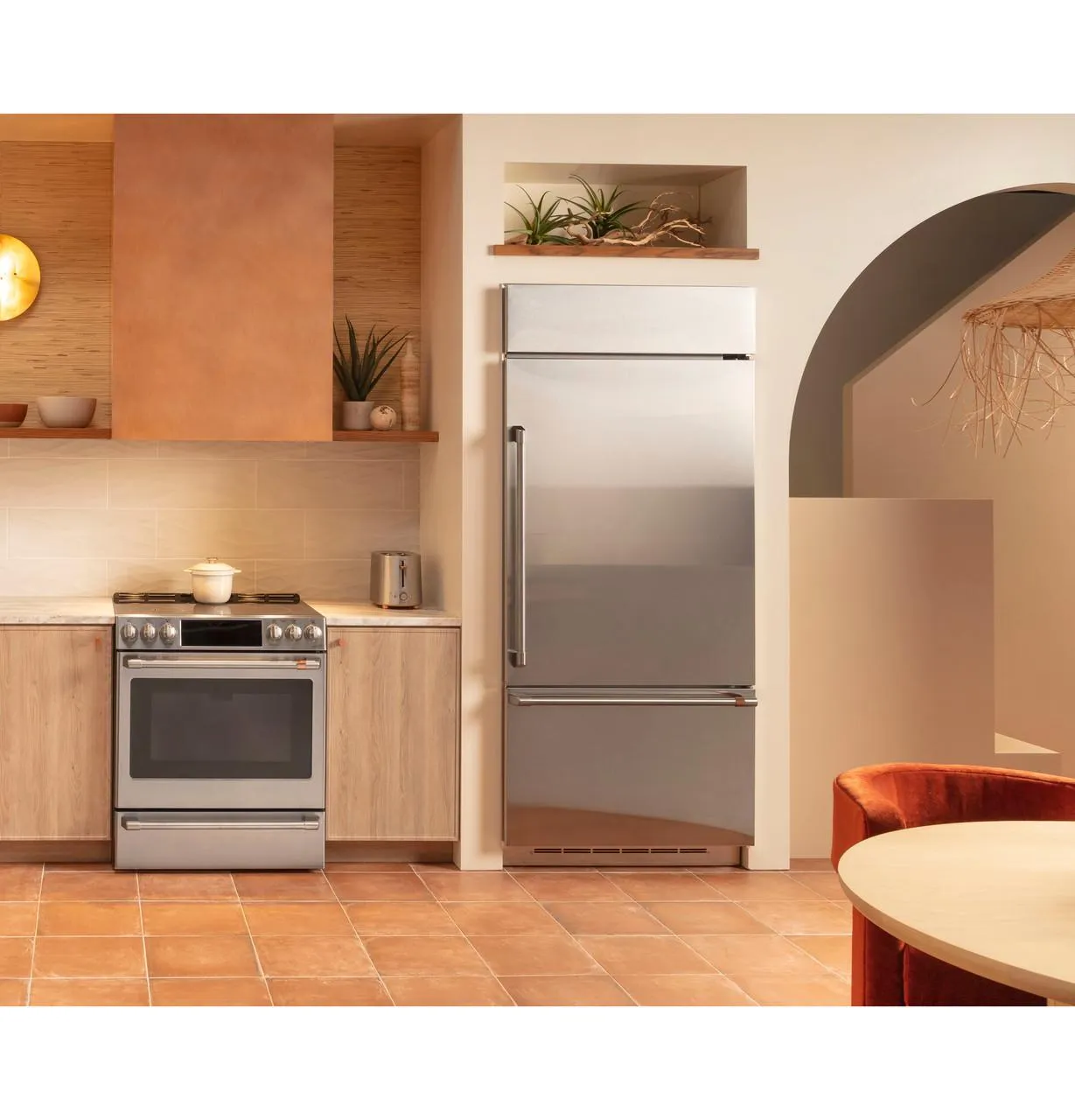 Cafe CDB36RP2PS1 Caf(eback)™ 21.3 Cu. Ft. Built-In Bottom-Freezer Refrigerator