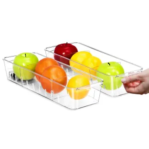 Clear Organizing Bins on Wheels