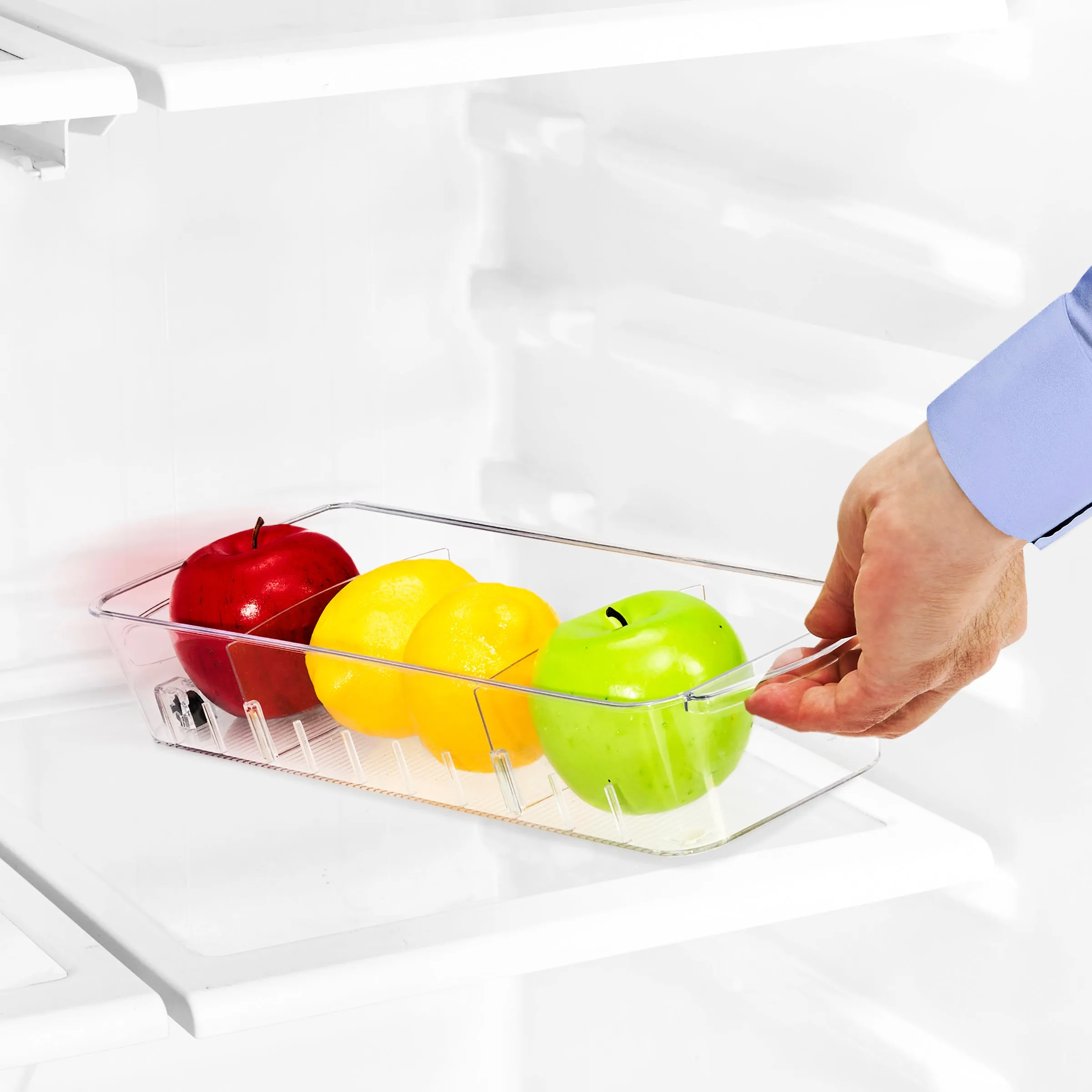 Clear Organizing Bins on Wheels