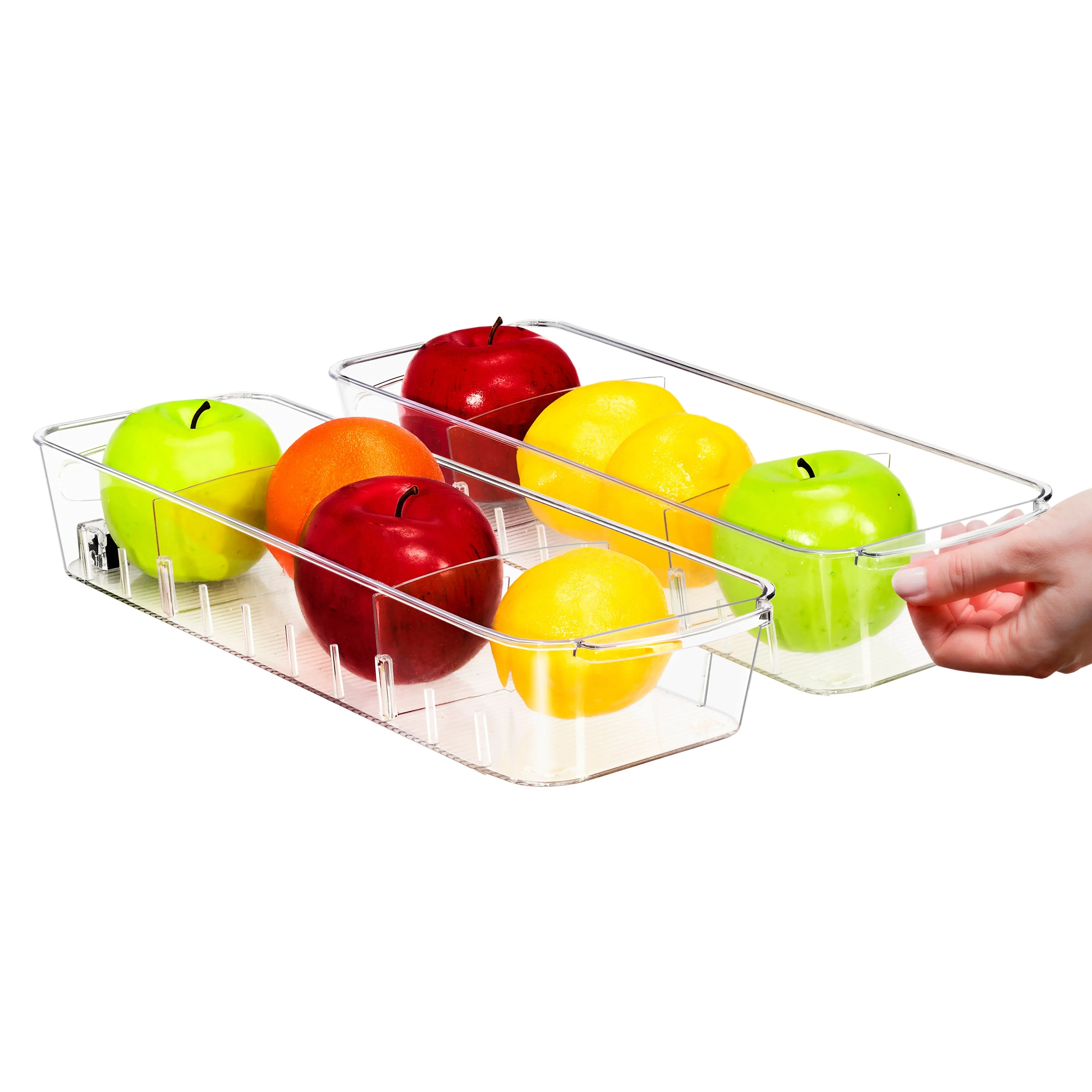 Clear Organizing Bins on Wheels