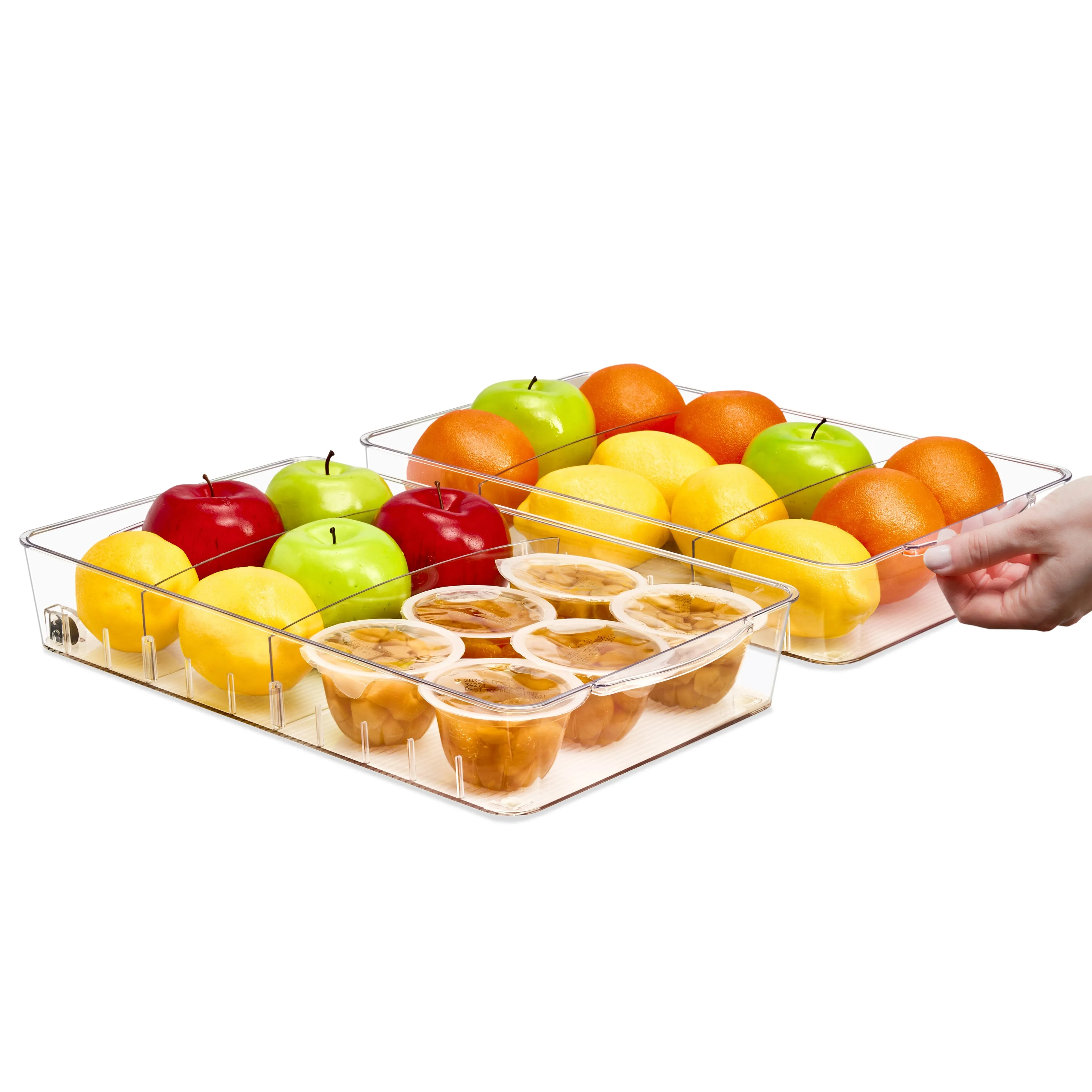 Clear Organizing Bins on Wheels