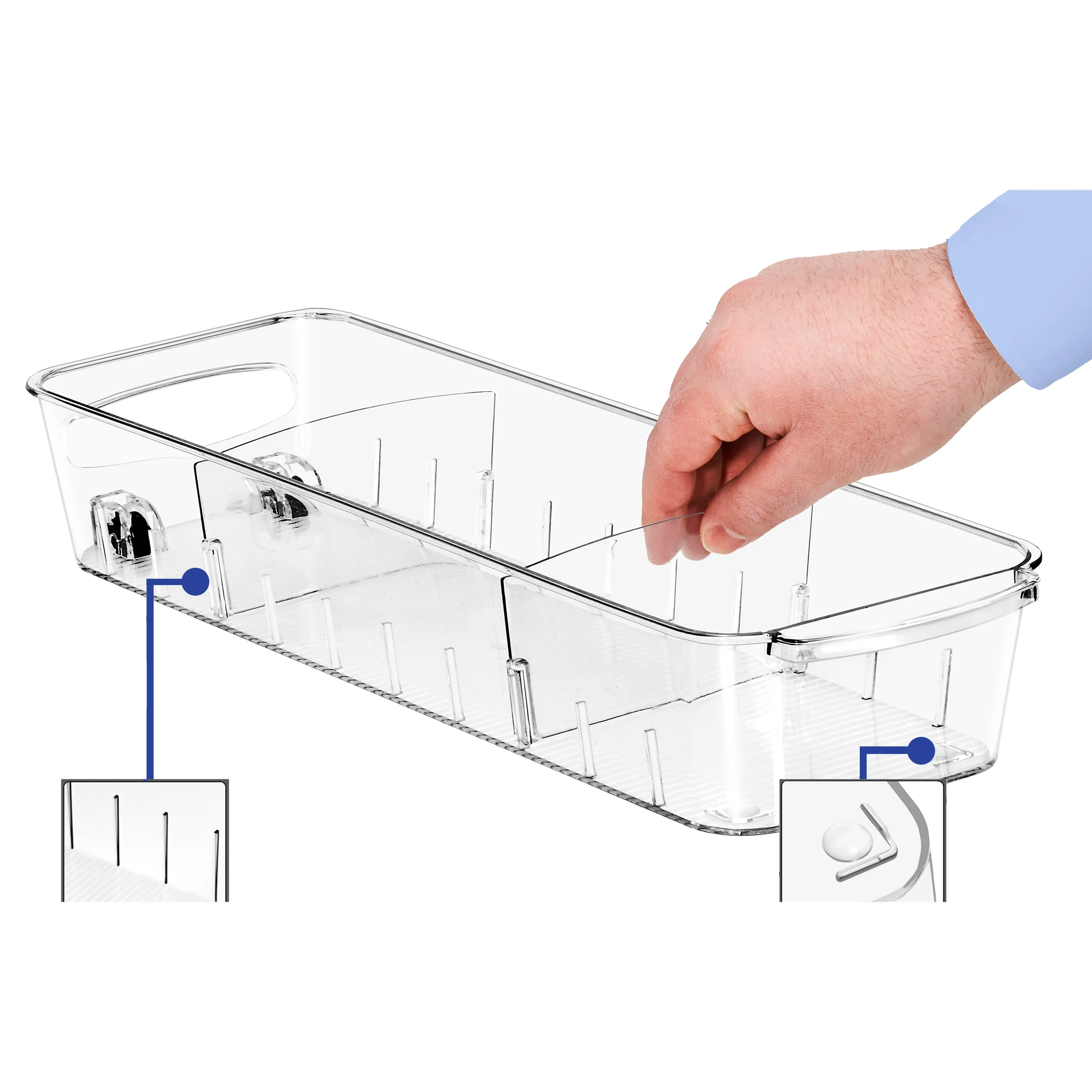 Clear Organizing Bins on Wheels