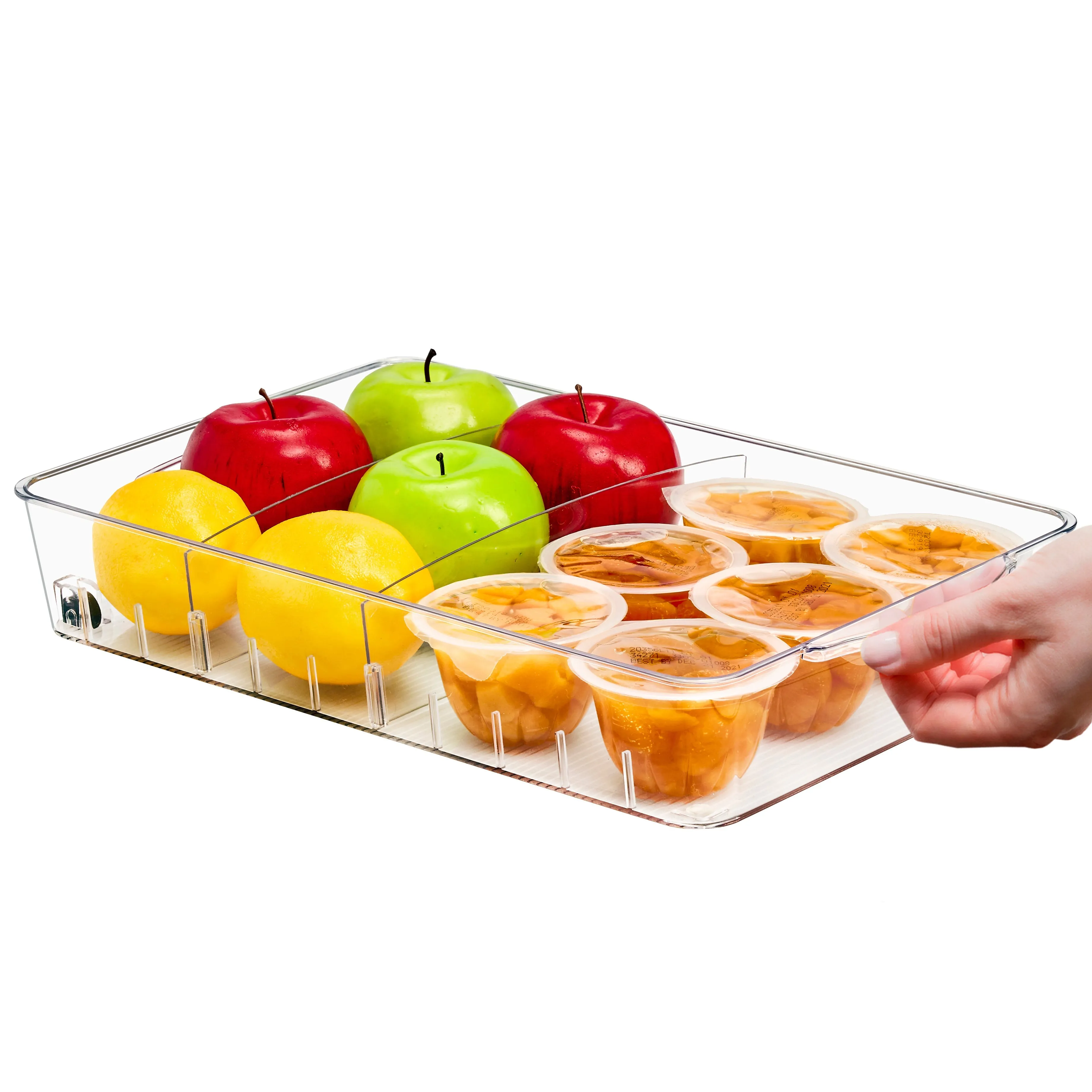 Clear Organizing Bins on Wheels