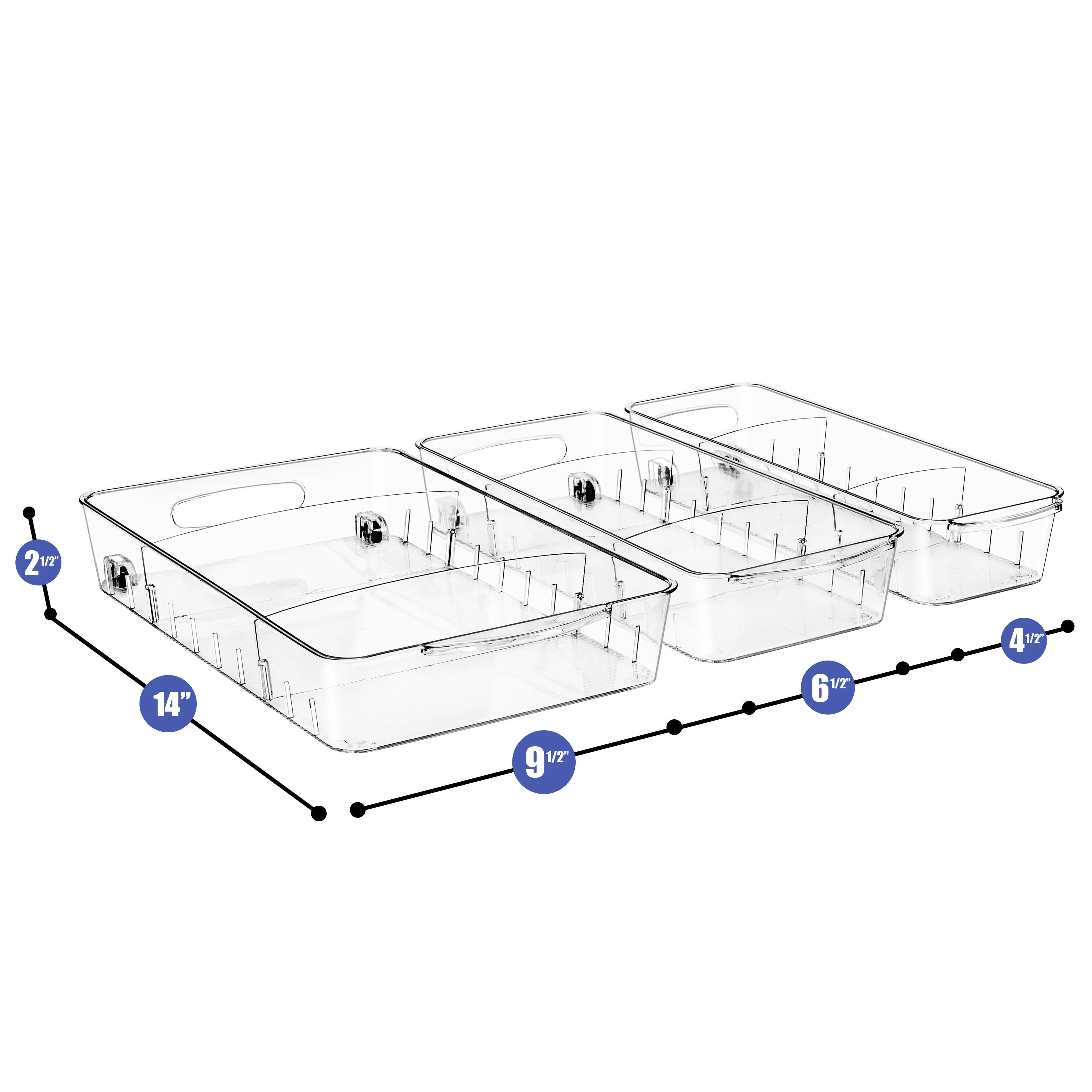 Clear Organizing Bins on Wheels