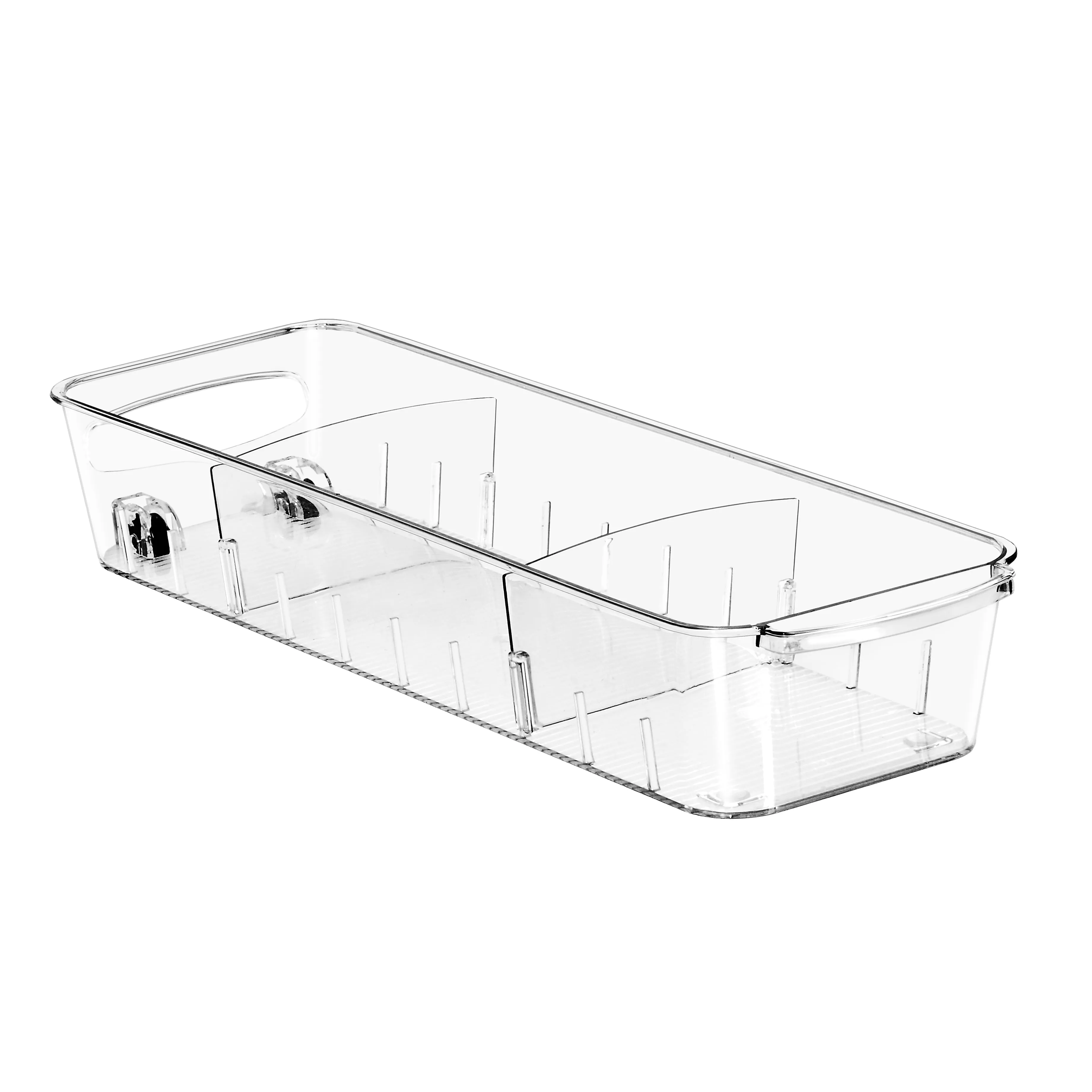 Clear Organizing Bins on Wheels