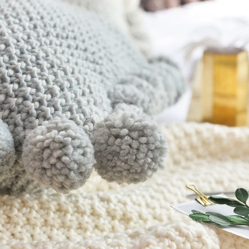 Cottage Knitted Cotton Cushion Cover