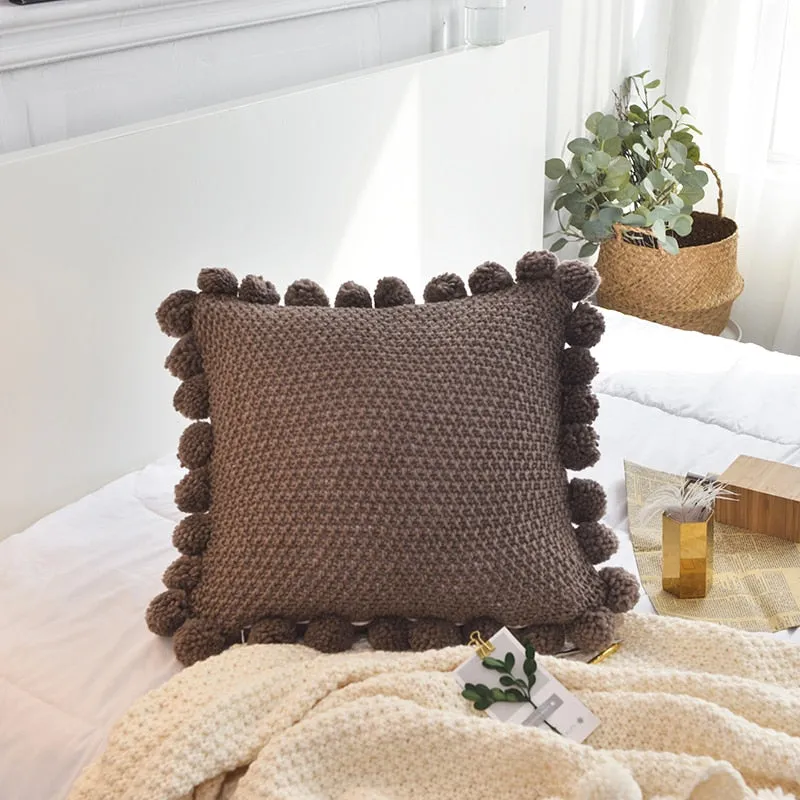 Cottage Knitted Cotton Cushion Cover