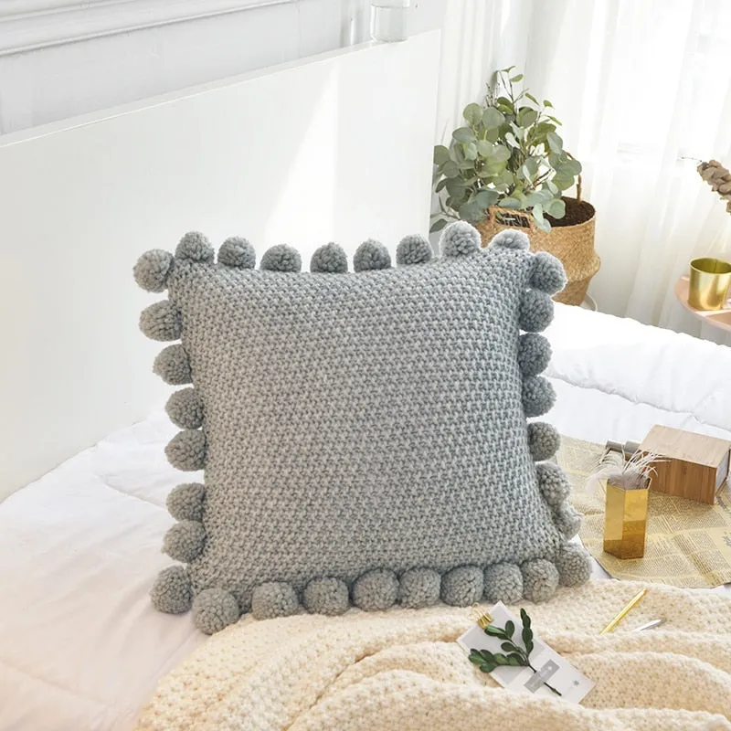 Cottage Knitted Cotton Cushion Cover
