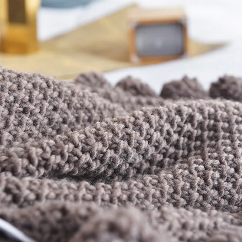 Cottage Knitted Cotton Cushion Cover
