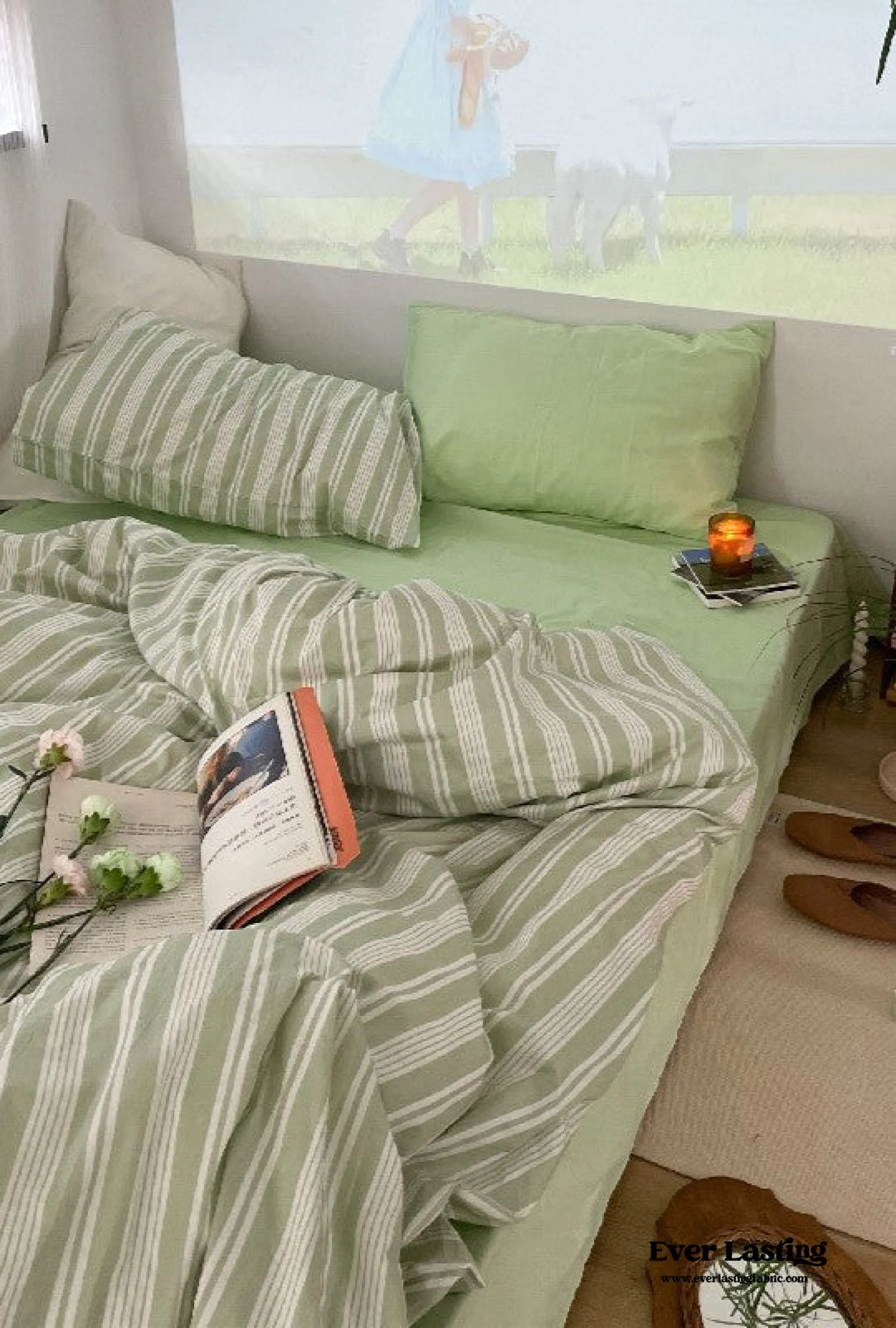 Cozy Washed Cotton Striped Pillowcases
