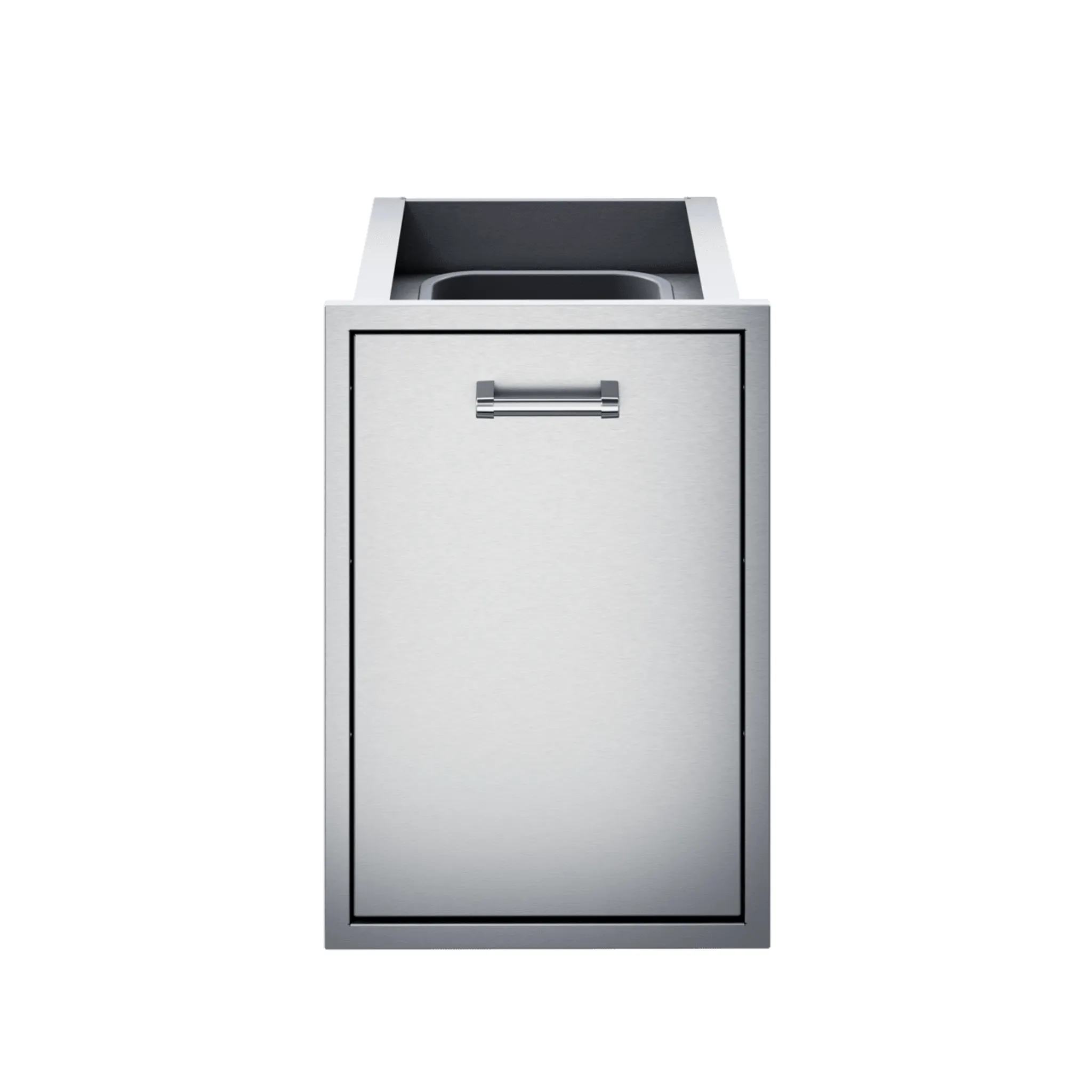 Delta Heat 18-Inch Roll-Out Stainless Steel Trash Bin