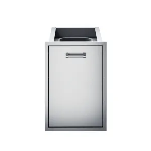 Delta Heat 18-Inch Roll-Out Stainless Steel Trash Bin