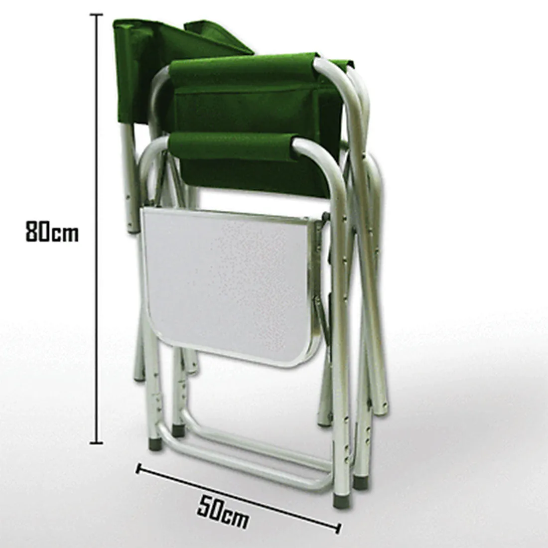 Directors Aluminium Folding Chair Camping Picnic Director Fishing w/ Table - green