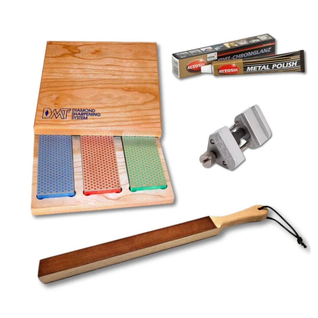 DMT | Diamond Whetstone™ Set   Honing Guide   Autosol   Strop COMBO