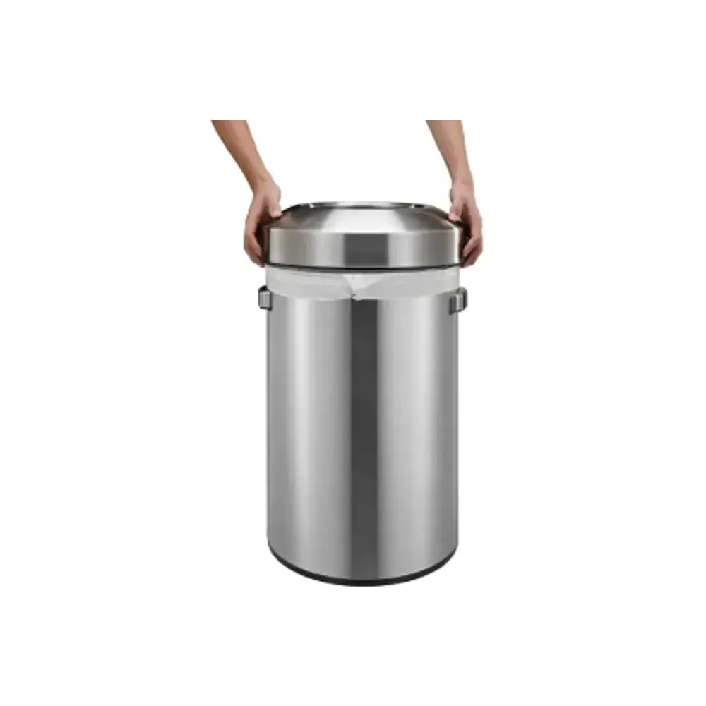 EKO Dustbin | Urban | EK9055 | Trash Bin | Waste Bin | Stainless Steel | Round Open Top | 60L