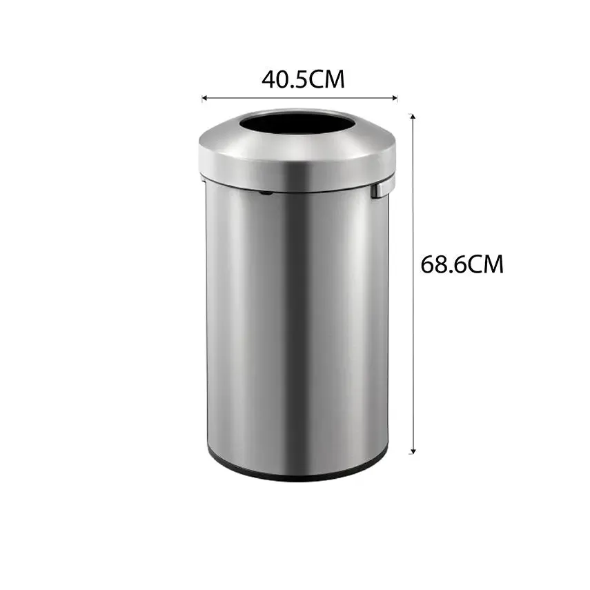 EKO Dustbin | Urban | EK9055 | Trash Bin | Waste Bin | Stainless Steel | Round Open Top | 60L