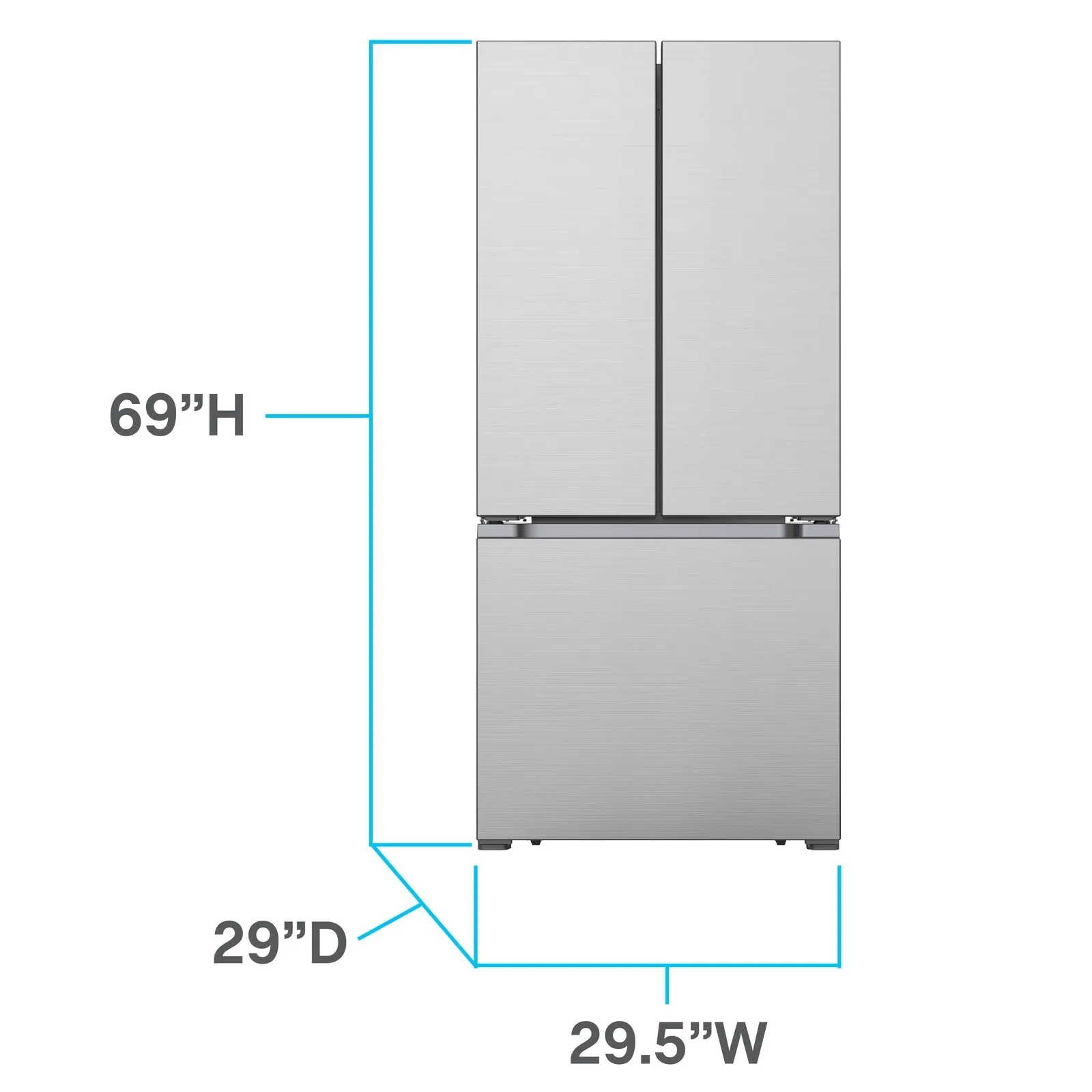 FFFDS175L3S Avanti Frost Free French Door Refrigerator, 17.5 cu. ft. - Stainless Steel / 17.50 cu. ft.