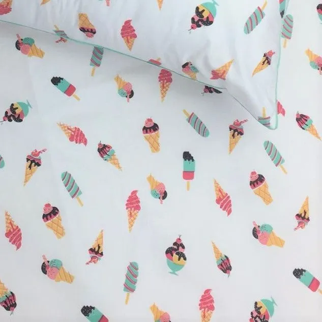 Fitted Cot Sheet - Ice Cream