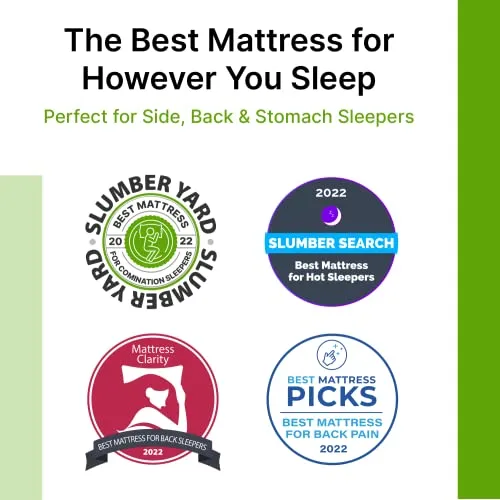 GhostBed Classic 11 Inch Cool Gel Memory Foam & Latex Mattress - Medium-Firm Feel, Made in The USA, King