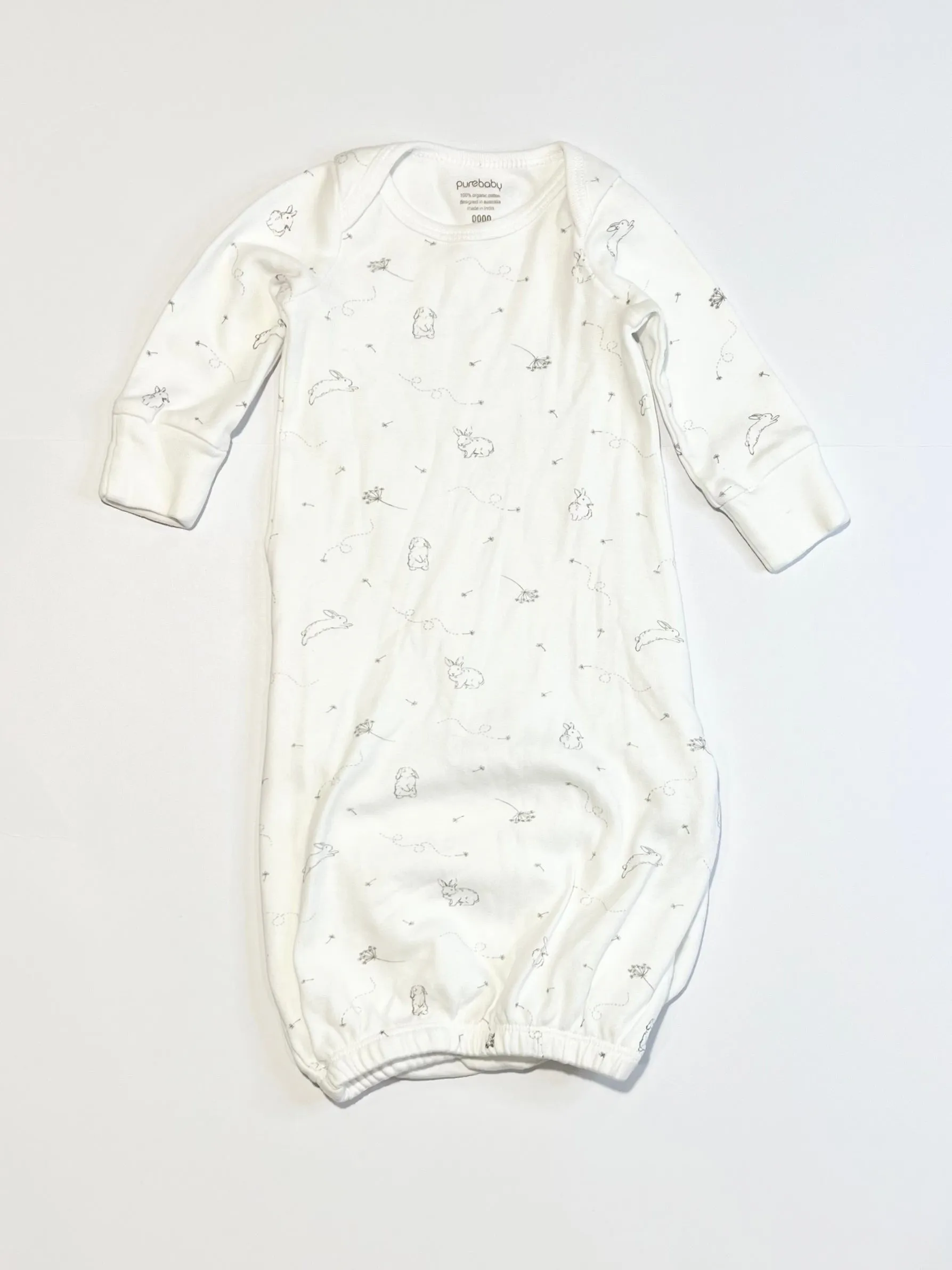 Grey bunny sleep gown - Size 0000