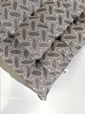 H B Msala Gadda Medium Firm Soft Cotton Quilt Mattress, Rectangle Type, Black Hosiery Cotton, Premium Shine Grey Star (7X 6 Full XL)