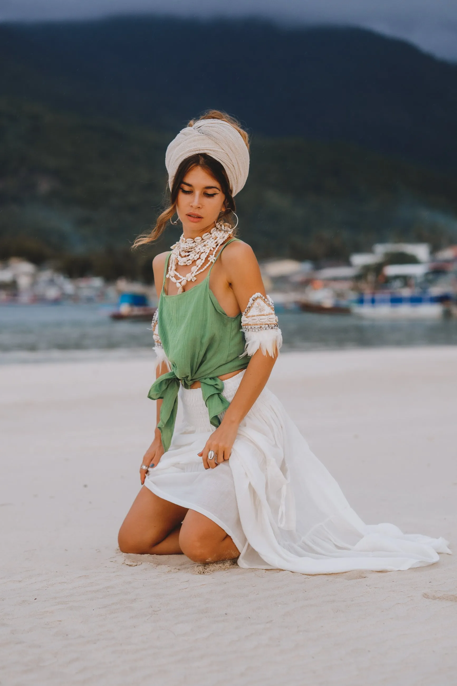 Headscarf Wrap Rachini Cream